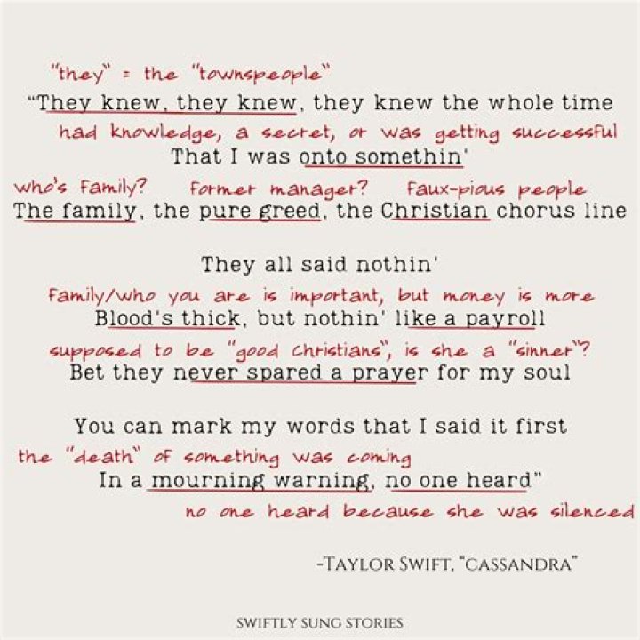 Cassandra Lyrics Taylor Swift: A Deep Dive into the Meaning and Context