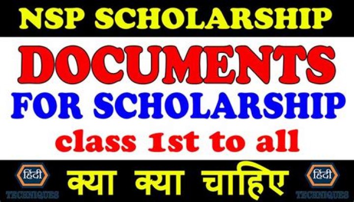Documents Required for National Scholarship Portal