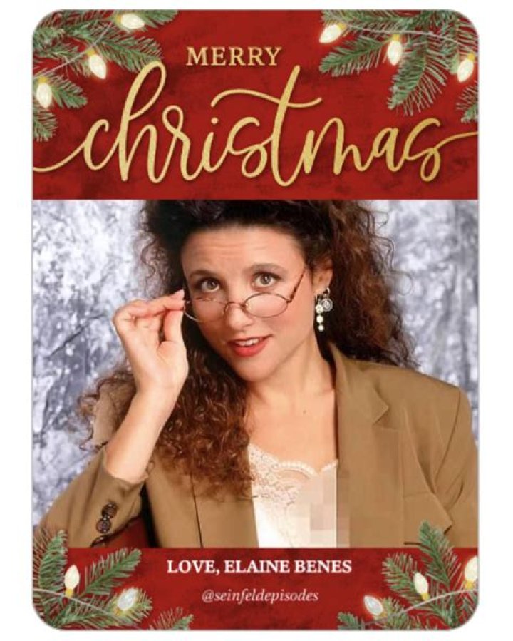 Festive Elaine Benes Christmas Card: A Holiday Delight
