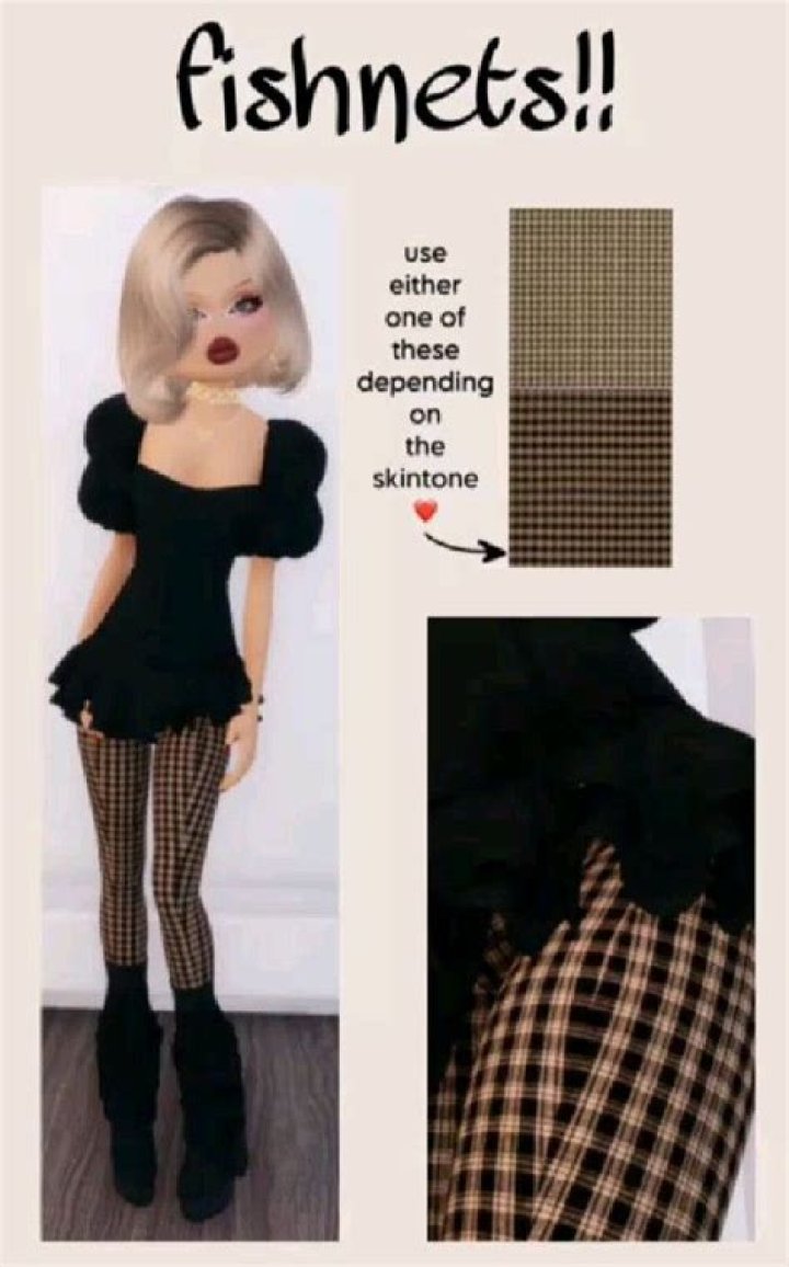 How to Get Fishnets in Dress to Impress