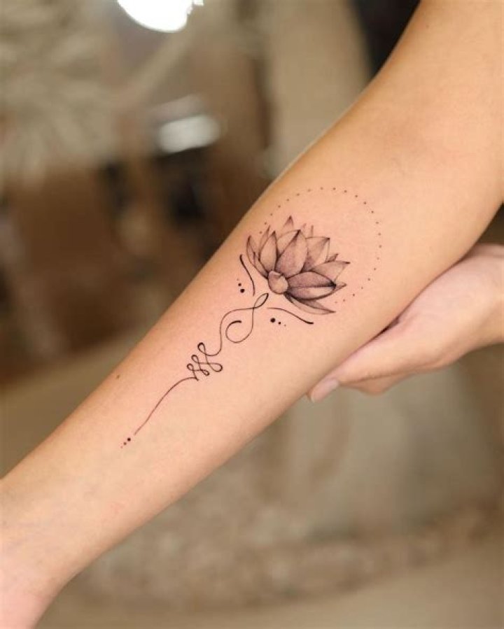 I Am Enough Tattoo with Lotus Flower and Semicolon: A Symbol of Strength and Resilience