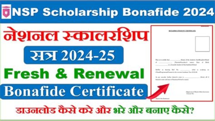 NSP Scholarship Bonafide Certificate 2024-25: Everything You Need to Know