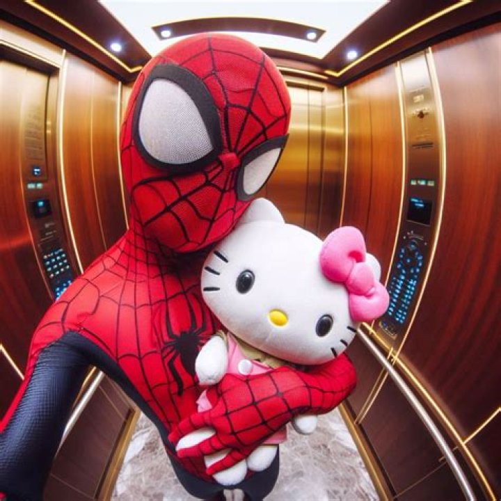 Spider-Man and Hello Kitty: A Whimsical Crossover of Heroes