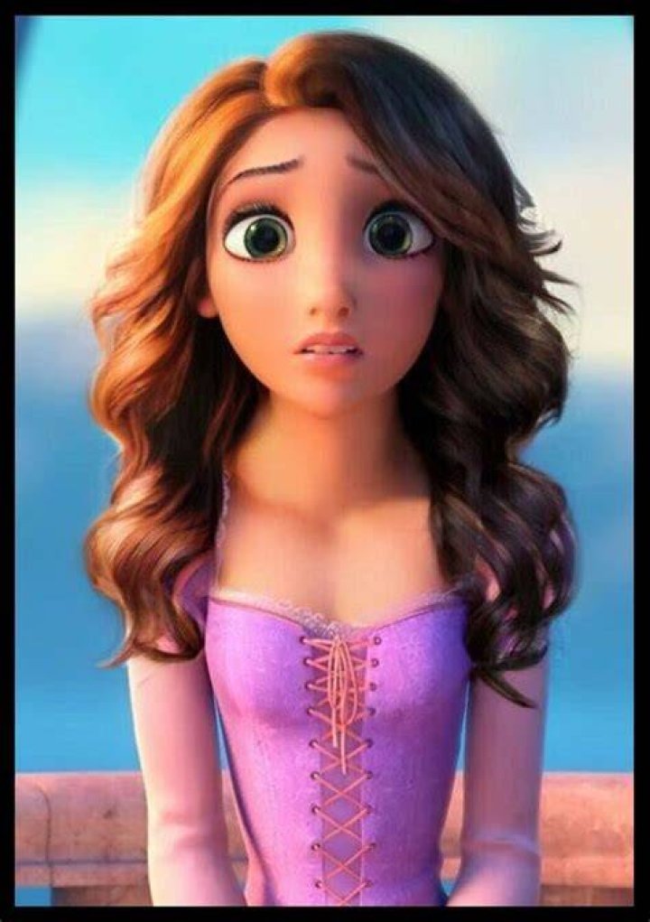 The Enchanting Tale of Tangled Rapunzel with Flowing Brown Hair
