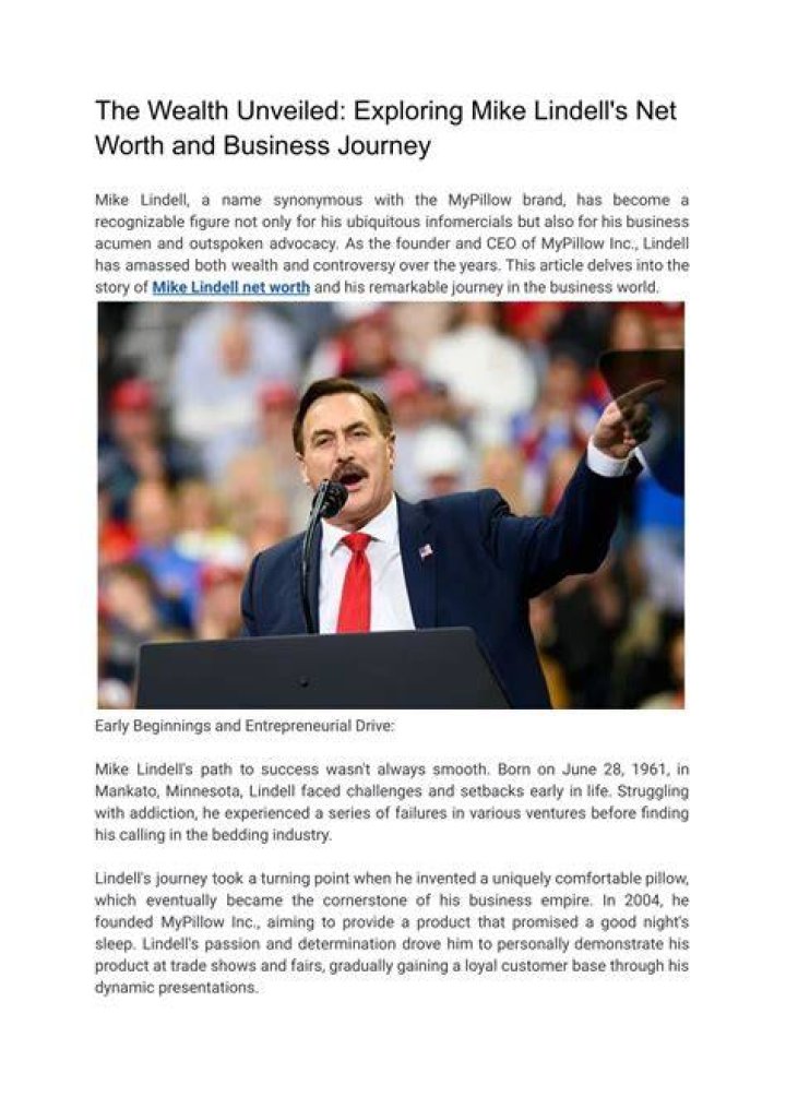 Uncovering Mike Lindell's Net Worth: A Comprehensive Breakdown