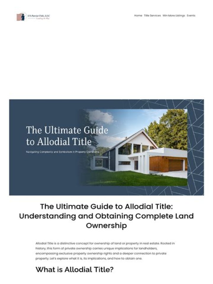 Understanding Allodial Land: A Comprehensive Guide