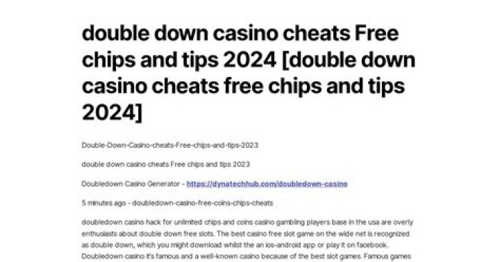 Unlocking the Secrets of Double Down Casino Free Chips